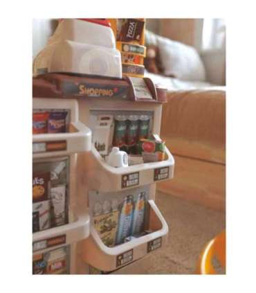 WOOPIE pood-supermarket koos ostukäruga, kaaluga, kassaga, skänneriga ja 48 aksessuaariga