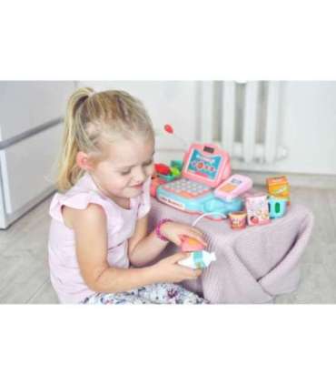 WOOPIE lastekassa poe mängimiseks skänneri, kaaluga ja mikrofoniga + 24 tarvikut