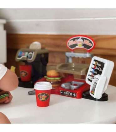 WOOPIE Fast Food XXL Pood Restoran Kassa + Joogiautomaat