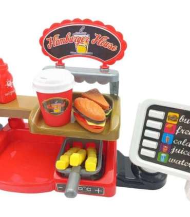 WOOPIE Fast Food XXL Pood Restoran Kassa + Joogiautomaat