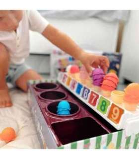 WOOPIE обучающая лавка мороженого XXL Ресторан/Магазин + обучение счёту, 87 шт.