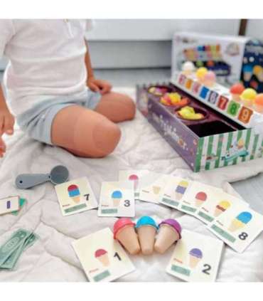 WOOPIE hariv jäätisepood XXL restoran/pood + loendamise õppimine, 87 osa