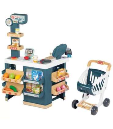 SMOBY Sklep Supermarket z Wózkiem Kasą i Elektronicznym Skanerem