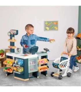 SMOBY Maximarket Wózek Elektroniczną Kasą ze Skanerem Waga i Lodówka