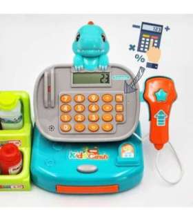 WOOPIE DINO poe kassaregister riiuliga, sinine