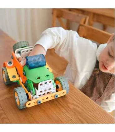 WOOPIE Набор конструкторских блоков - транспорт (STEM), 163 шт.