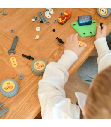 WOOPIE Набор конструкторских блоков - транспорт (STEM), 163 шт.