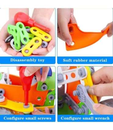 WOOPIE Набор конструкторских блоков - транспорт (STEM), 163 шт.