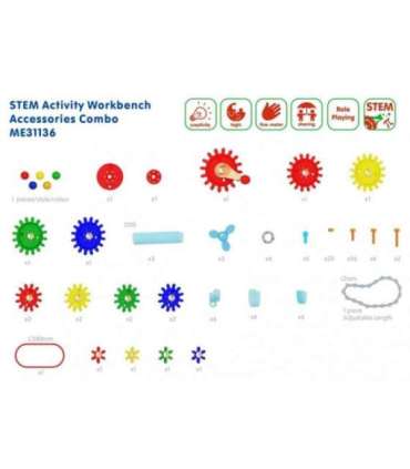 MASTERKIDZ puidust Montessori STEM töölaud tööriistade ja tarvikutega