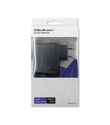 Qoltec 51023 power adapter/inverter Indoor 24 W Black