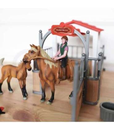 WOOPIE Набор: конюшня и загон для лошадей, 18 фигурок