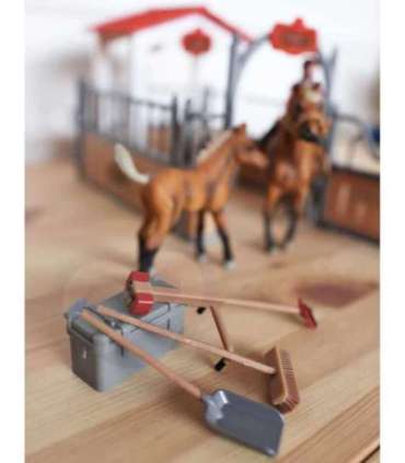 WOOPIE Набор: конюшня и загон для лошадей, 18 фигурок