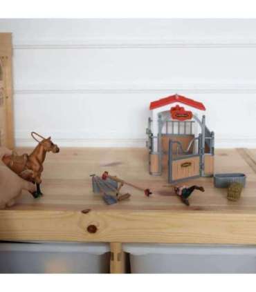 WOOPIE Набор: конюшня и загон для лошадей, 18 фигурок