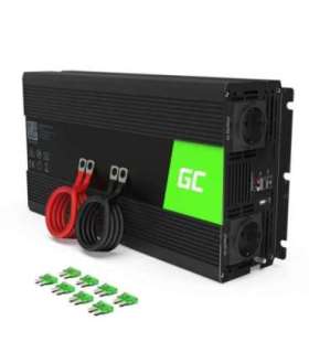 Green Cell INV22 power adapter/inverter Auto 1500 W Black