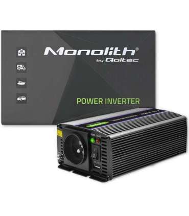 Qoltec Monolith power adapter/inverter Auto/Indoor 600 W Black