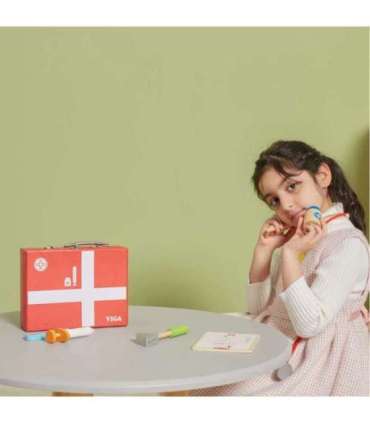 VIGA puidust väikese arsti komplekt kohvris