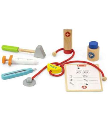 VIGA puidust väikese arsti komplekt kohvris