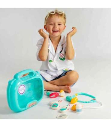 WOOPIE Zestaw Lekarski Mały Lekarza Doktor w Walizce Światło Dźwięk + Akc.