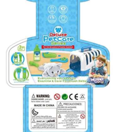 WOOPIE väikese veterinaari komplekt - koerake ja kandekast, 6-osaline.