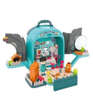 WOOPIE Väike loomaarsti komplekt 3-ühes majake seljakotis kutsikas