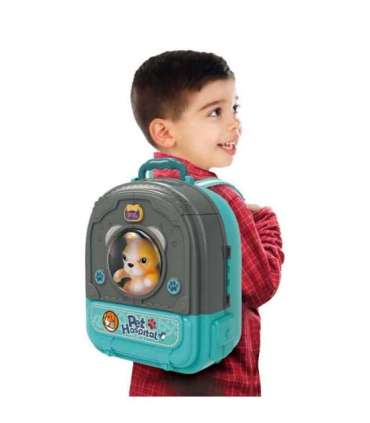 WOOPIE Väike loomaarsti komplekt 3-ühes majake seljakotis kutsikas