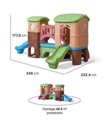 STEP2 детская площадка: мост с тоннелем и горка