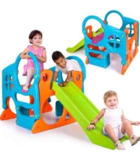 FEBER Большая игровая площадка — игровой центр: горка 100 см, скалодром, фигуры