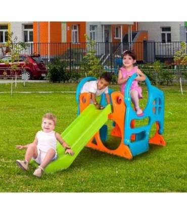 FEBER suur mänguväljak-tegevuskeskus - 100 cm liumägi, ronimissein, kujundid