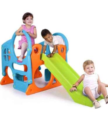 FEBER suur mänguväljak-tegevuskeskus - 100 cm liumägi, ronimissein, kujundid