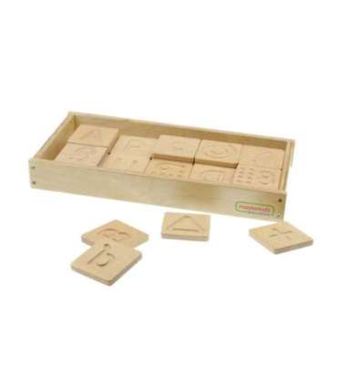 MASTERKIDZ sensoorne mänguasi - tunne puudutusega ära: tähed, numbrid, kujundid (Montessori)