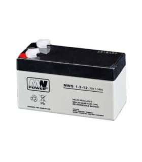 MPL MW POWER MWS 1.3-12 UPS battery Lead-acid accumulator AGM Maintenance-free 12 V 1,3 Ah Black, Grey