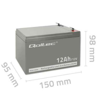 Qoltec 53049 AGM battery 12V  12Ah