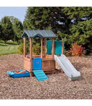 STEP2 Adventure puidust mänguväljak mängumaja liumägi