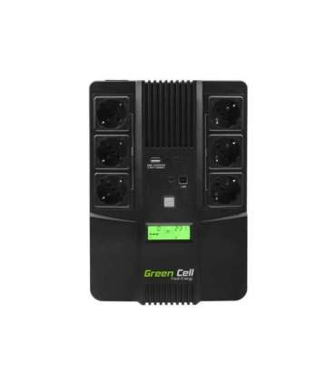 Green Cell AiO 800VA LCD Line-Interactive 0.8 kVA 480 W 6 AC outlet(s)