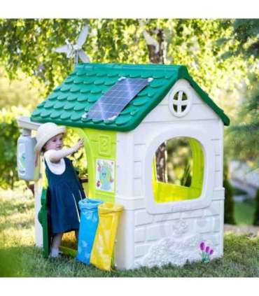 FEBER Eco aiamaja Linnutoitja Jäätmete sorteerimine Päikesepaneeli imitatsioon