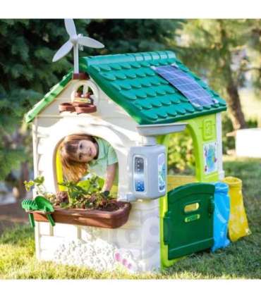 FEBER Eco aiamaja Linnutoitja Jäätmete sorteerimine Päikesepaneeli imitatsioon