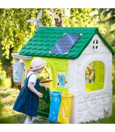 FEBER Eco aiamaja Linnutoitja Jäätmete sorteerimine Päikesepaneeli imitatsioon