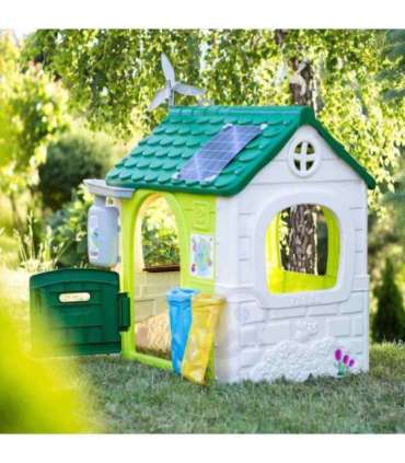 FEBER Eco aiamaja Linnutoitja Jäätmete sorteerimine Päikesepaneeli imitatsioon