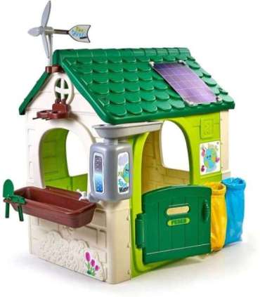 FEBER Eco aiamaja Linnutoitja Jäätmete sorteerimine Päikesepaneeli imitatsioon