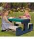 Little Tikes sinakas-roheline lastele mõeldud piknikulaud aeda