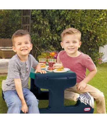 Детский пикниковый столик Little Tikes, сине-зелёный, для сада