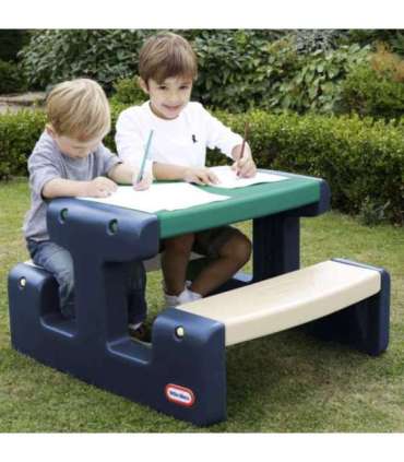 Детский пикниковый столик Little Tikes, сине-зелёный, для сада