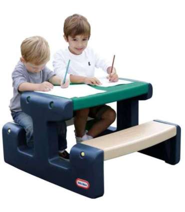 Детский пикниковый столик Little Tikes, сине-зелёный, для сада