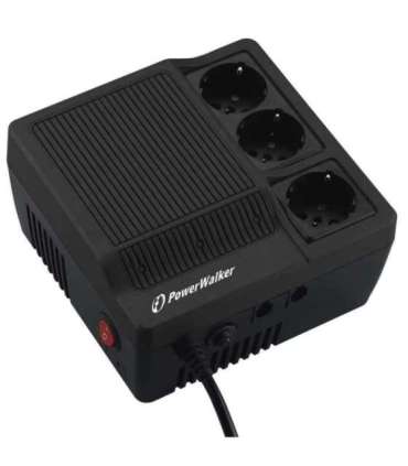 PowerWalker AVR 1000 voltage regulator 3 AC outlet(s) 180-264 V Black