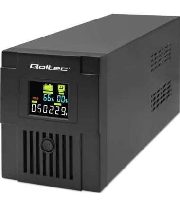 Qoltec 53770 uninterruptible power supply (UPS) Line-Interactive 1.5 kVA 900 W 2 AC outlet(s)