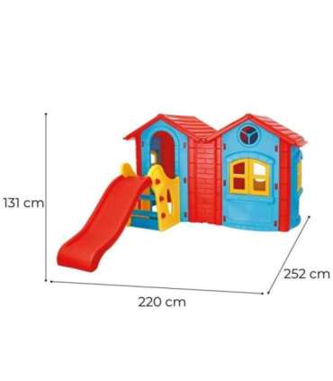 WOOPIE игровая площадка домик с горкой 123 см