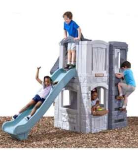 STEP 2 mängumaja, loss, mänguväljak, liumägi lastele 2-ühes