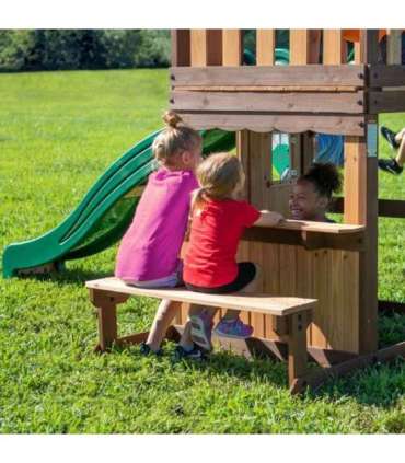 BACKYARD DISCOVERY Puidust Lakewood mänguväljak — kiiged, liumägi, mängumaja