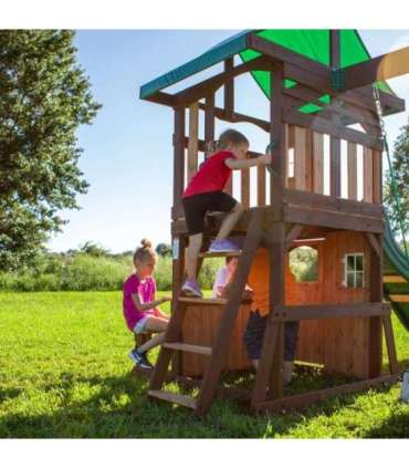 BACKYARD DISCOVERY Puidust Lakewood mänguväljak — kiiged, liumägi, mängumaja