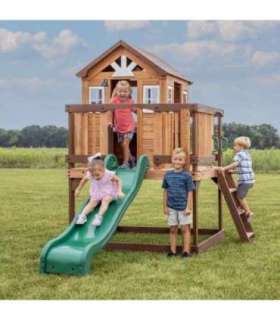 BACKYARD DISCOVERY Деревянная детская площадка Echo Heights Горка Домик Кухня